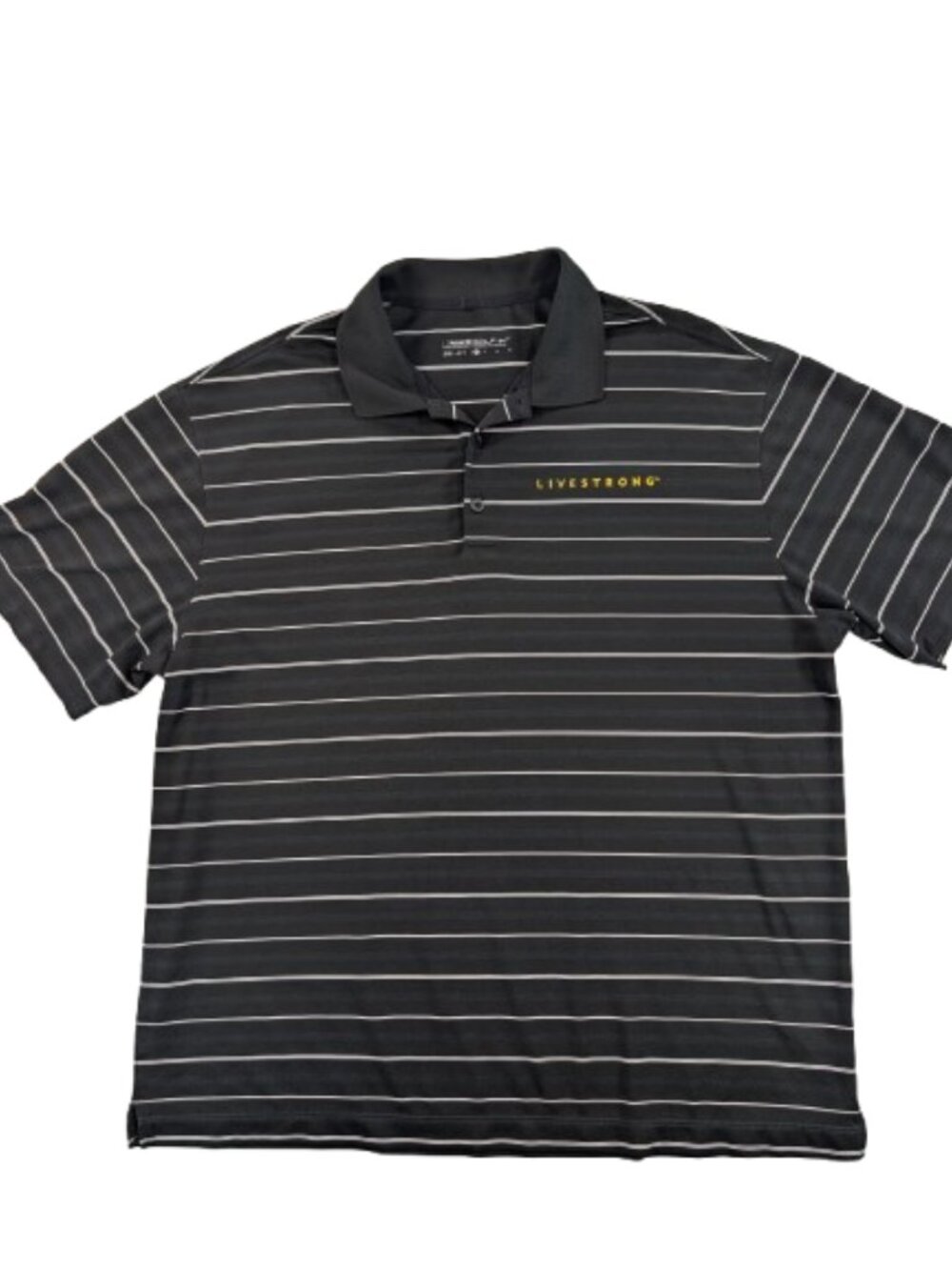 Nike Golf Livestrong DRI-FIT Polo  Shirt XL | Black Striped Athletic‎